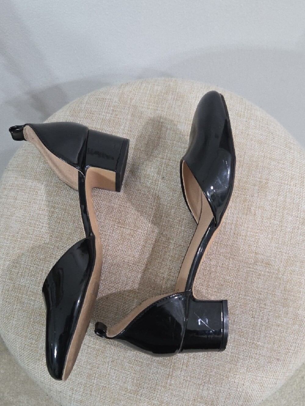 Wonder Nation Women's Black Patent D'Orsay Heels - Picture 2 of 4